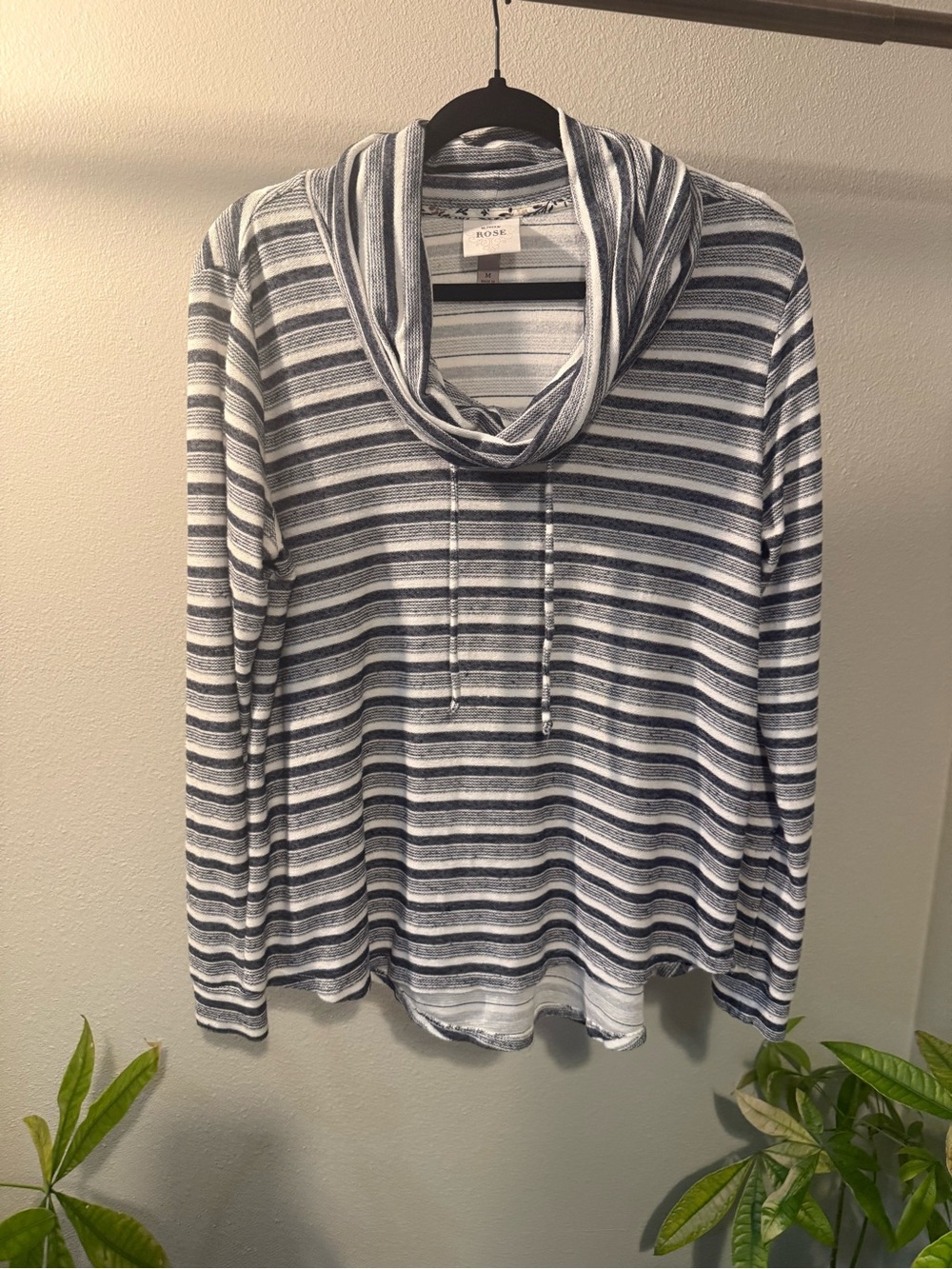 Knox Rose Striped Cowl Neck Top